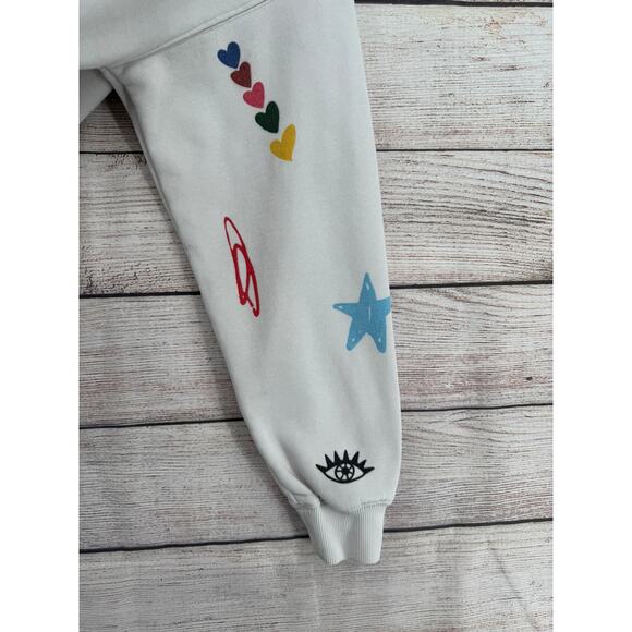 Mayfair Group Somebody Loves You AOP Crewneck Sweatshirt One Size Petite White - Picture 7 of 13